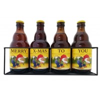 La Chouffe kerst bierpakket : Merry X-mas To You (4 flesjes) - Rekje